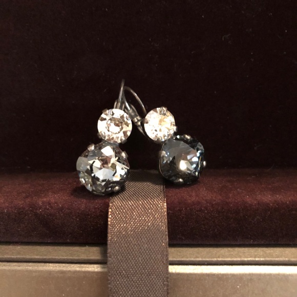 Two stone dangle earrings - Picture 5 of 8